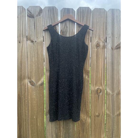 Vintage 80s Beaded 100% Silk Cocktail Dress Mark & John by Gopal Size Small - Picture 4 of 6